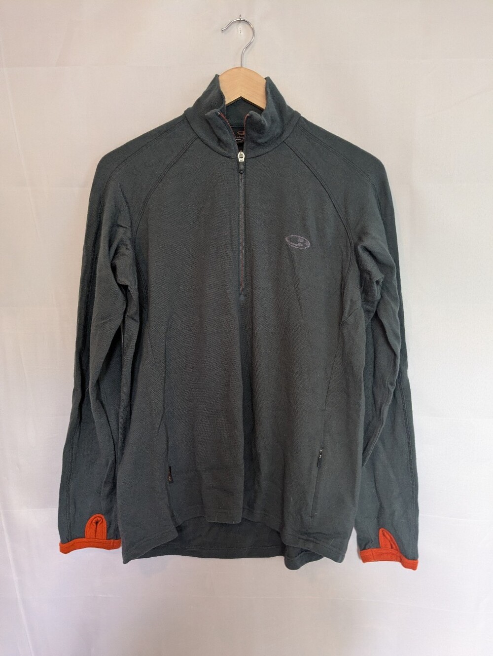 Vintage Icebreaker Sport 320 Merino Wool  Quarter Zip Pullover - FW07 Grey M